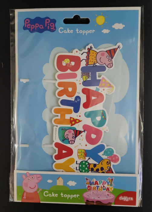 Topper tort carton Peppa Pig 17 x 8 cm [9]