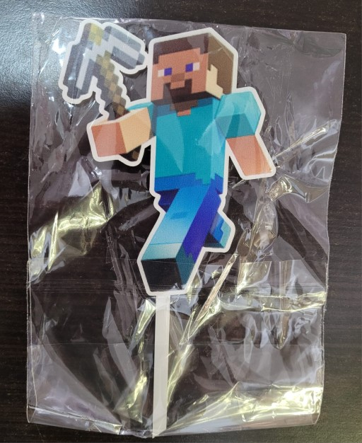 Topper tort lemn Minecraft 11 x 9 cm [4]