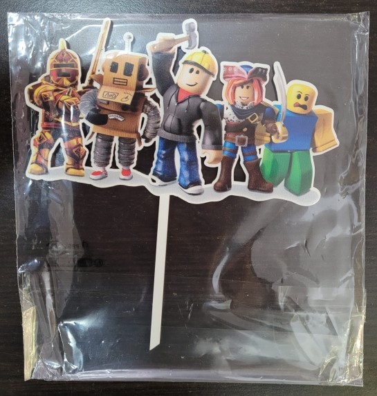 Topper tort lemn Roblox 17 x 9 cm [4]