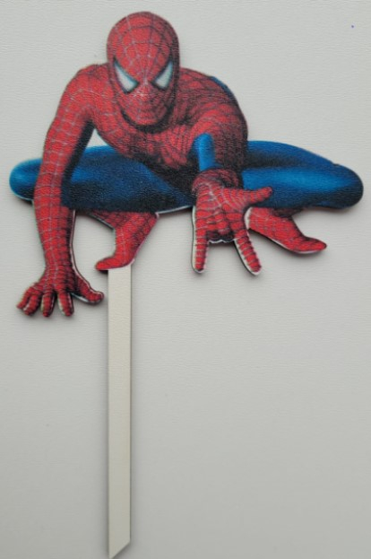 Topper tort lemn Spiderman 10 x 8 cm [2]