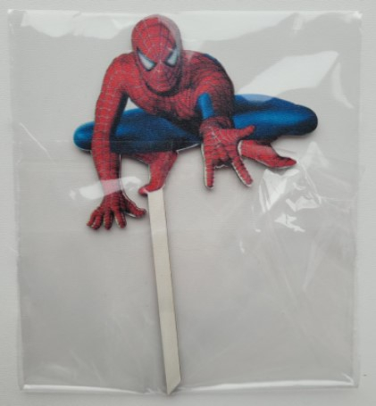 Topper tort lemn Spiderman 10 x 8 cm [3]