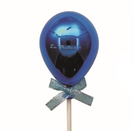 Topper tort plastic balon albastru La multi ani 4,7 * 6 cm [1]