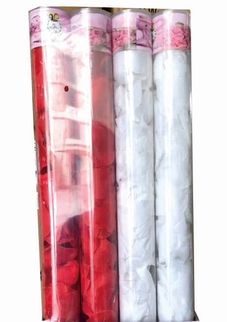 Tun confetti petale trandafiri albe 60 cm [3]
