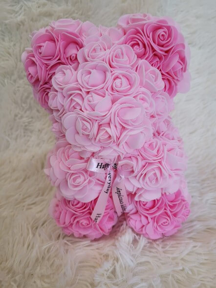 Ursulet din trandafiri de spuma 25 cm Cutie GRATIS [2]