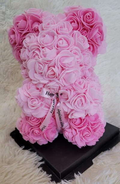 Ursulet din trandafiri de spuma 25 cm Cutie GRATIS [3]