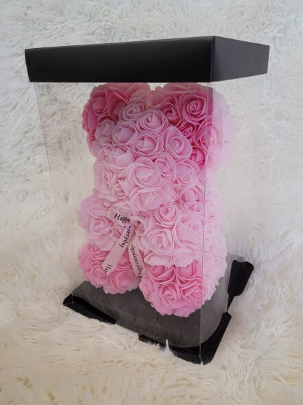 Ursulet din trandafiri de spuma 25 cm Cutie GRATIS [5]