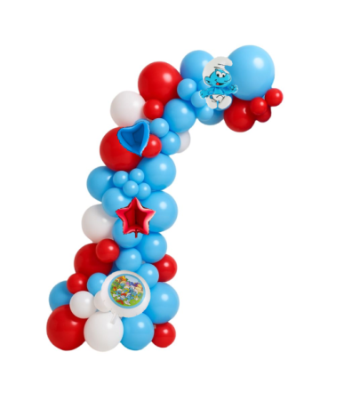 Strumfi - Arcadă baloane tematică Ștrumfi 156 buc