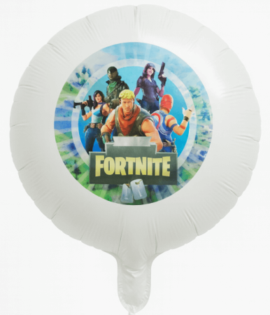 Jocuri video - Baloane - Balon alb personalizabil Fortnite tort 12 cm