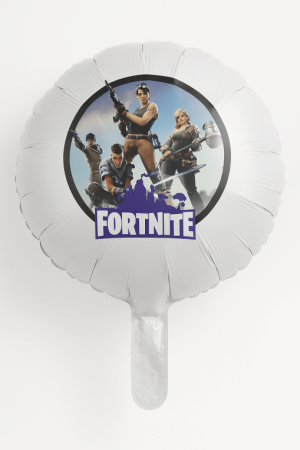 Toppere & Decoratiuni Tort - Balon alb personalizabil Fortnite tort 12 cm