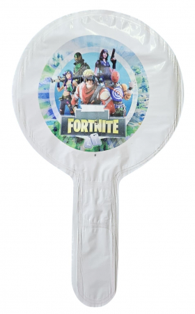 Balon alb personalizabil Fortnite tort 12 cm [3]