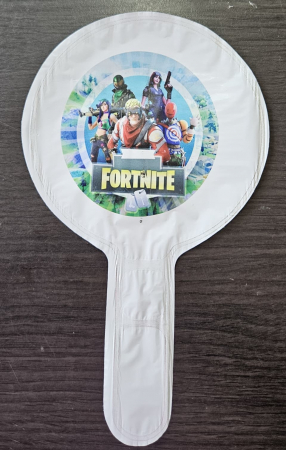 Balon alb personalizabil Fortnite tort 12 cm [2]