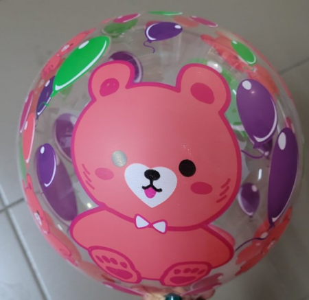 Balon bobo imprimat Ursuleti si baloane 40 cm [1]