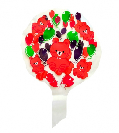 Bobo - Balon bobo imprimat Ursuleti si baloane 40 cm