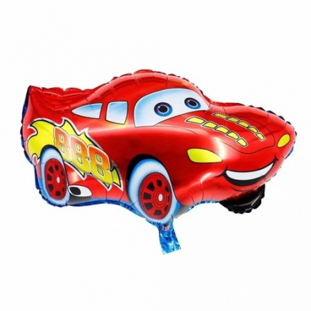 Masini - Decoratiuni pentru petrecere tematica - Balon folia mini figurina masinuta rosie 30 cm