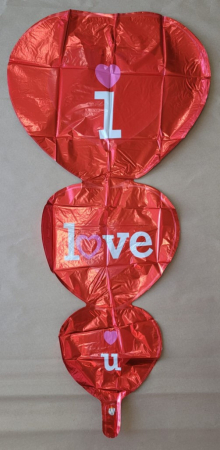 Balon folie 3 Inimi text I love you 95 cm [1]