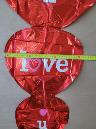 Balon folie 3 Inimi text I love you 95 cm [4]