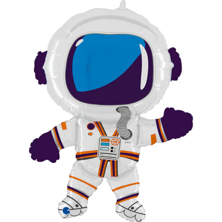 Baloane folie pentru petreceri tematice - Balon folie astronaut vesel 91 cm