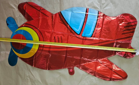 Balon folie avion rosu 53 x 94 cm [2]