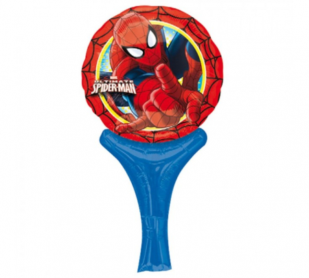 Spider Man - Decoratiuni pentru petrecere tematica - Balon folie bagheta Spiderman 15 x 30 cm