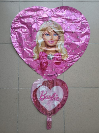 Balon folie Barbie 2 inimi 84 cm [1]