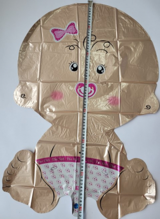 Balon folie botez bebelus roz, 79x49.5 cm [2]