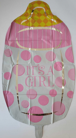 Balon folie biberon It's a Girl roz 75cm [1]