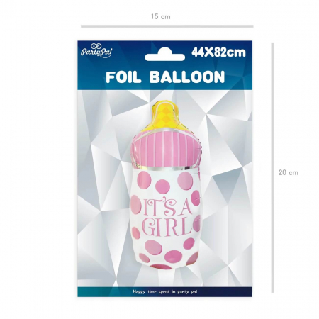 Balon folie biberon It's a Girl roz 75cm [5]