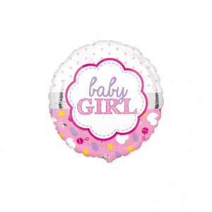 Botez fata - Baloane - Balon folie, floare, baby girl