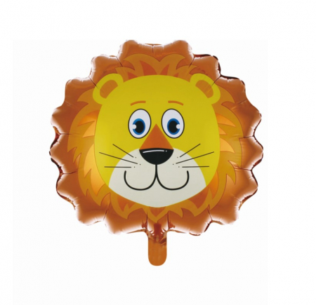 Zoo - Decoratiuni pentru petrecere tematica - Balon folie cap de Leu 45cm