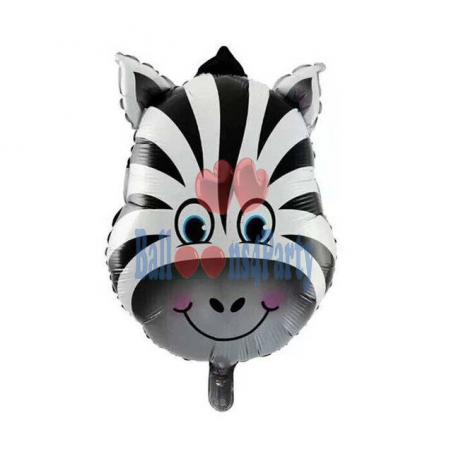 Balon folie cap de Zebra 45cm [0]