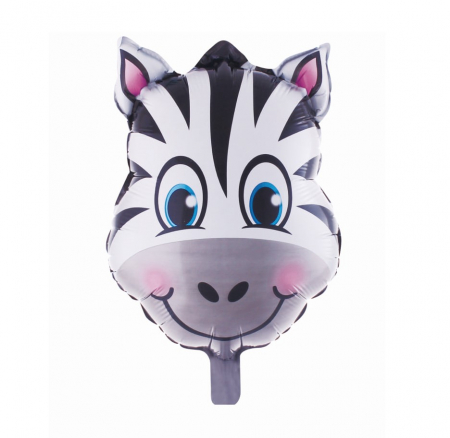 Zoo - Decoratiuni pentru petrecere tematica - Balon folie cap de Zebra 45cm