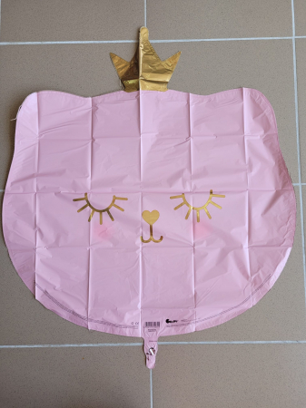 Balon folie cap pisica roz 66 cm [1]