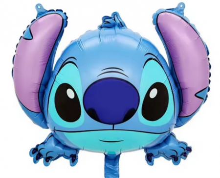 Decoratiune petreceri copii Stitch - Balon folie cap Stitch 46 x 68 cm