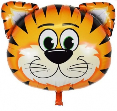 Zoo - Decoratiuni pentru petrecere tematica - Balon folie Cap Tigru 75 cm