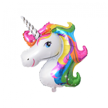 Balon folie Cap Unicorn curcubeu 108 x 88 cm [1]