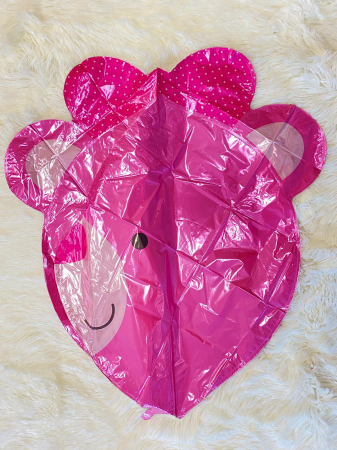 Balon folie cap urs roz 3D 69 cm [2]