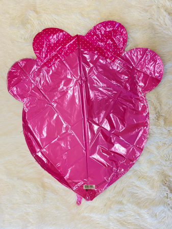 Balon folie cap urs roz 3D 69 cm [3]