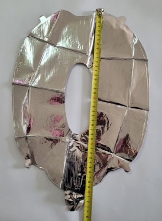 Balon folie cifra 0 argintiu 40cm [2]
