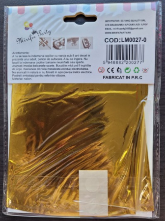Balon folie cifra 0 auriu 40cm [3]