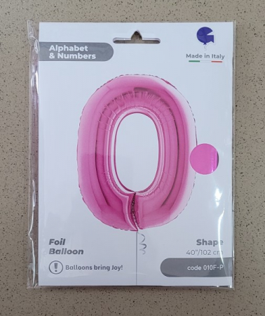 Balon folie cifra 0 roz 100 cm [1]