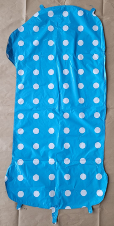 Balon folie cifra 1 albastru cu buline albe 100 cm [1]