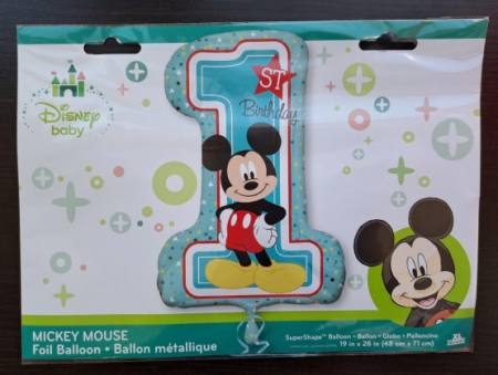 Balon folie cifra 1 Mickey Mouse 71 x 48 cm [3]