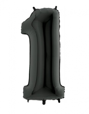 Baloane cifre folie 100 cm - Buchet baloane 18 ani majorat negru 102 cm