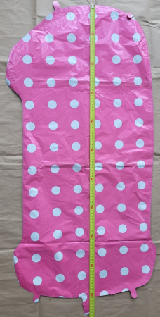Balon folie cifra 1 roz cu buline albe 100 cm [2]