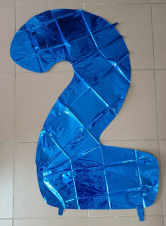 Balon folie cifra 2 albastru 66cm [1]