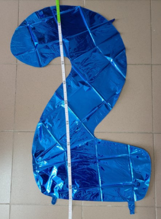 Balon folie cifra 2 albastru 66cm [2]