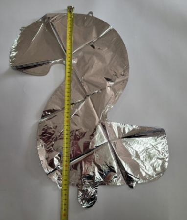 Balon folie cifra 2 argintiu 40cm [3]