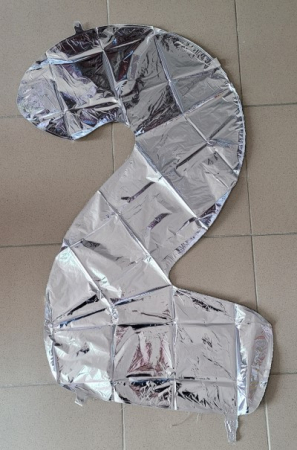 Balon folie cifra 2 argintiu 66cm [1]