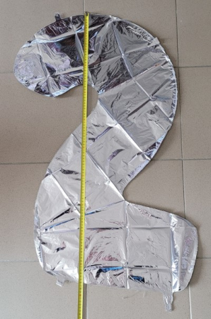 Balon folie cifra 2 argintiu 66cm [2]