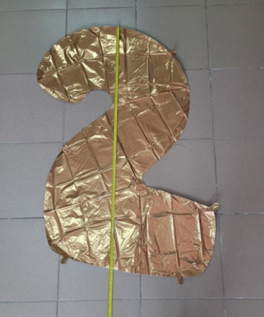 Balon folie cifra 2 auriu 100 cm [2]